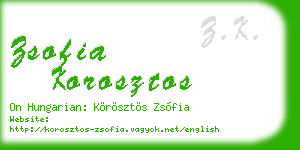 zsofia korosztos business card