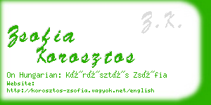 zsofia korosztos business card